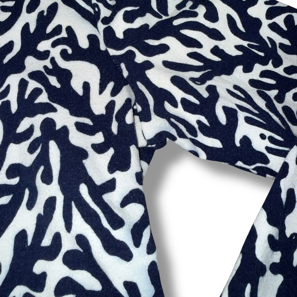 Lilly Pulitzer Finn Zip Up Jacket Womens Medium Navy Blue White Coral Good - Picture 3 of 6